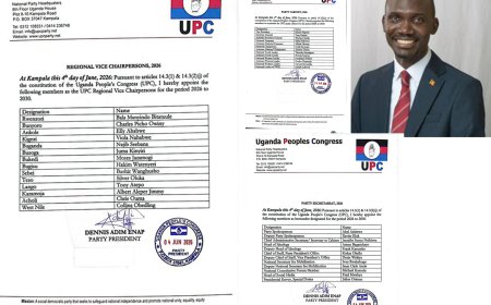 BREAKING:  Former Presidential Candidate Denis Adim Enap Names New UPC ‘Cabinet,’ Defying Party Factions