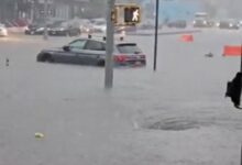 Heavy rain in Kampala.