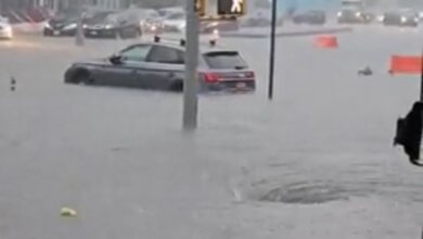 Heavy rain in Kampala.