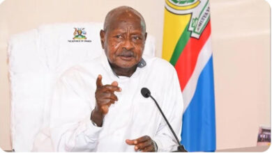 "NO PLAYING GROUND NO LICENSE -MUSEVENI "